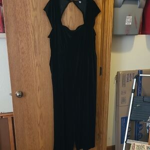 Old Navy Black Velvet Jumpsuit